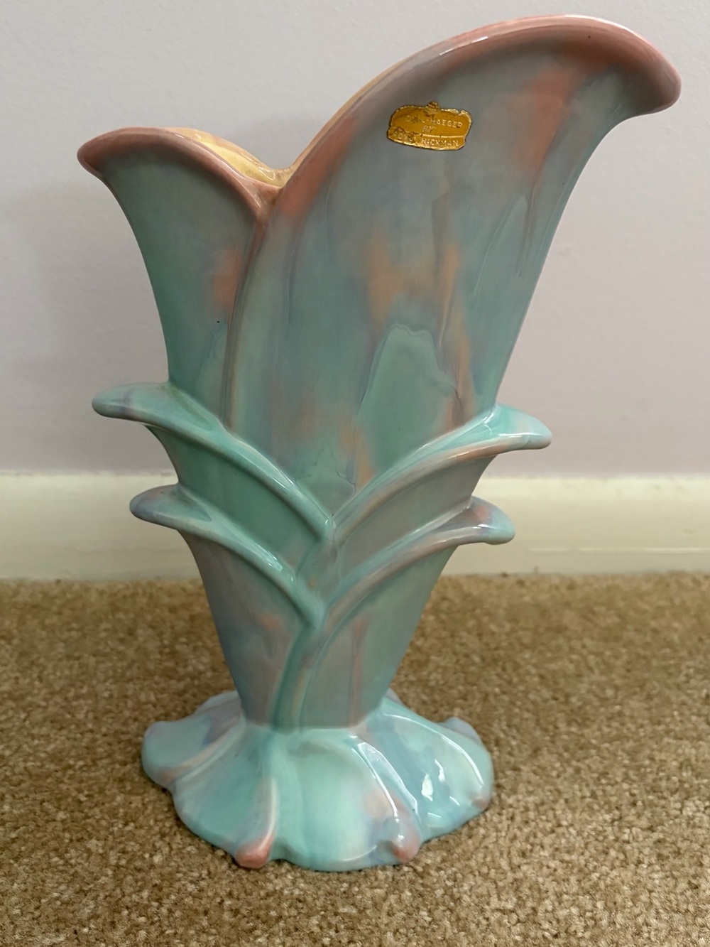 Royal Halger by Royal Hickman Pastel Aqua-Pink Vase